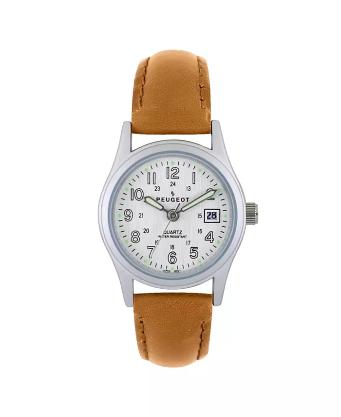 

Женские коричневые спортивные часы для медсестер Easy Reader с календарем Peugeot