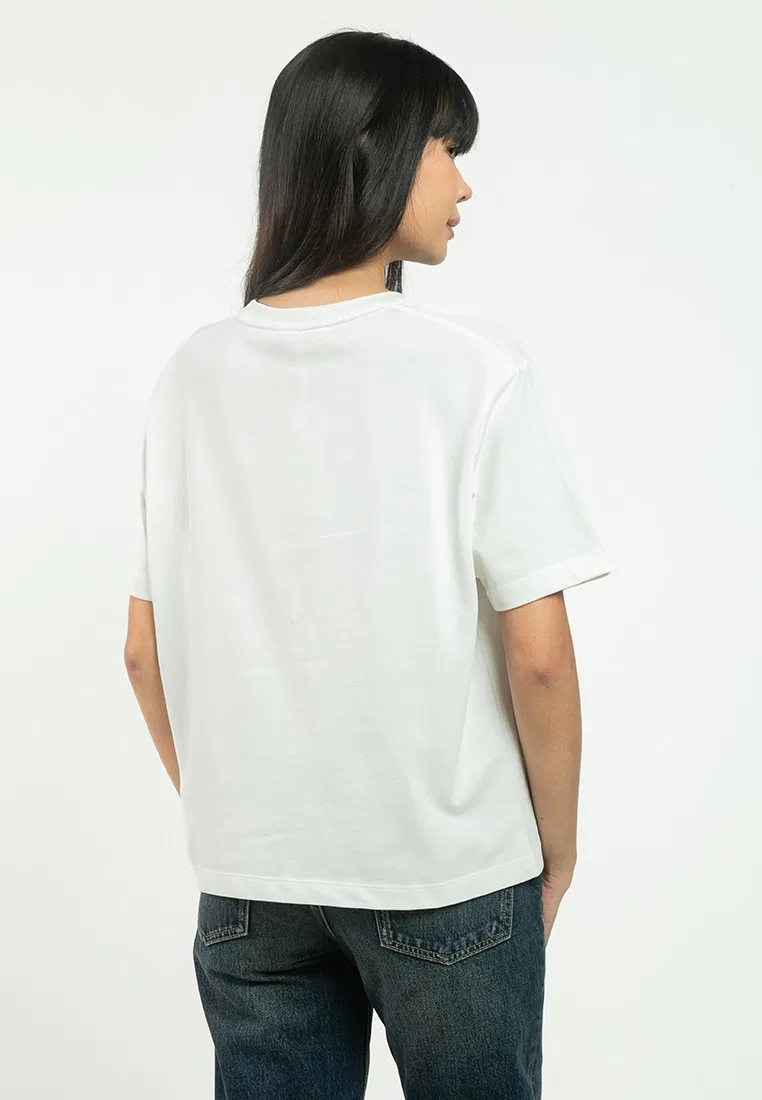 Футболка свободного кроя Varsity Crest Relaxed Tee, Tommy Hilfiger, экрю — фото 2