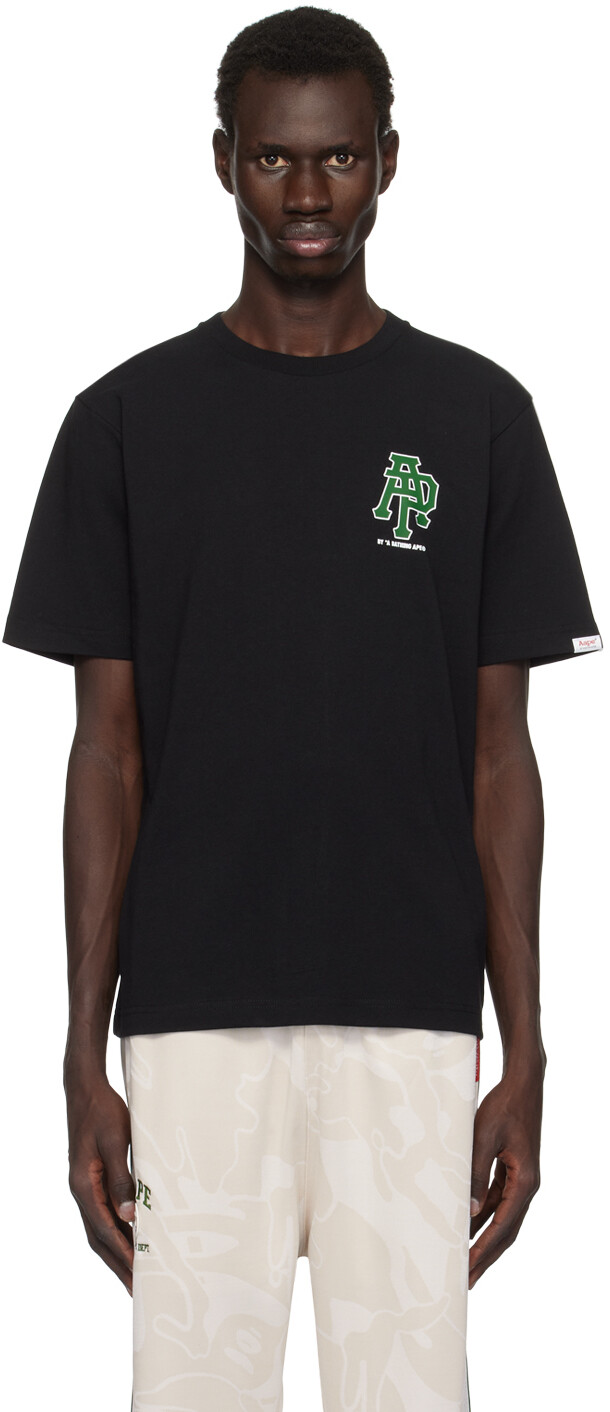 

Футболка с короткими рукавами и логотипом AAPE by A Bathing Ape, черный