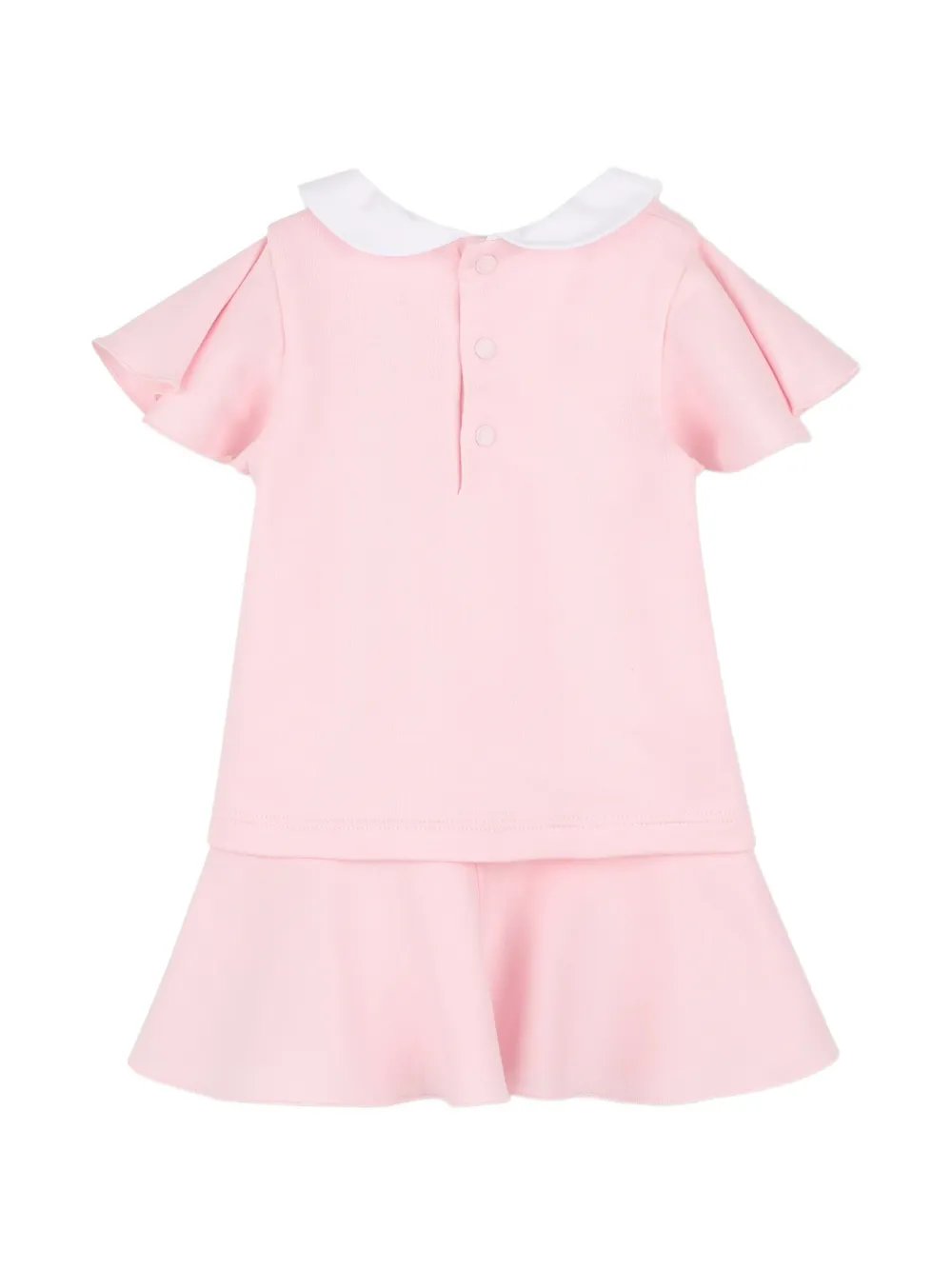 Комплект с платьем для малышки с воротником Givenchy Kids, розовый — фото 4