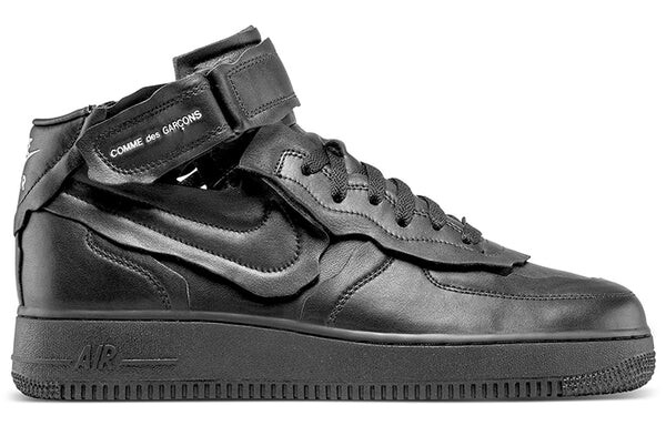 Кроссовки x Comme Des garcons Air Force 1 Mid Nike, черный — фото 3