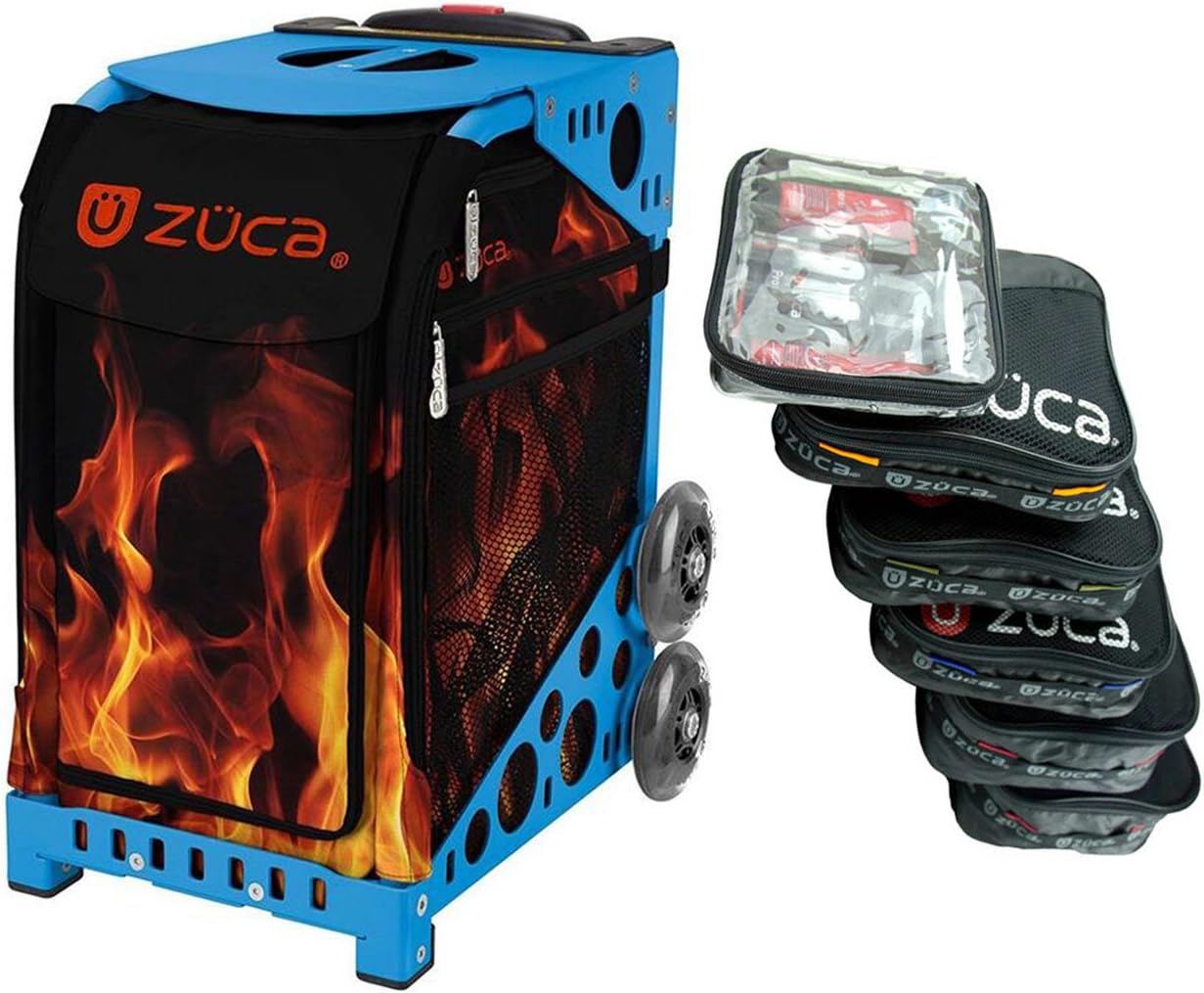 

Сумка-вкладыш ZUCA "Blaze Sport" с синей рамой, светящимися колесами и упаковочными карманами