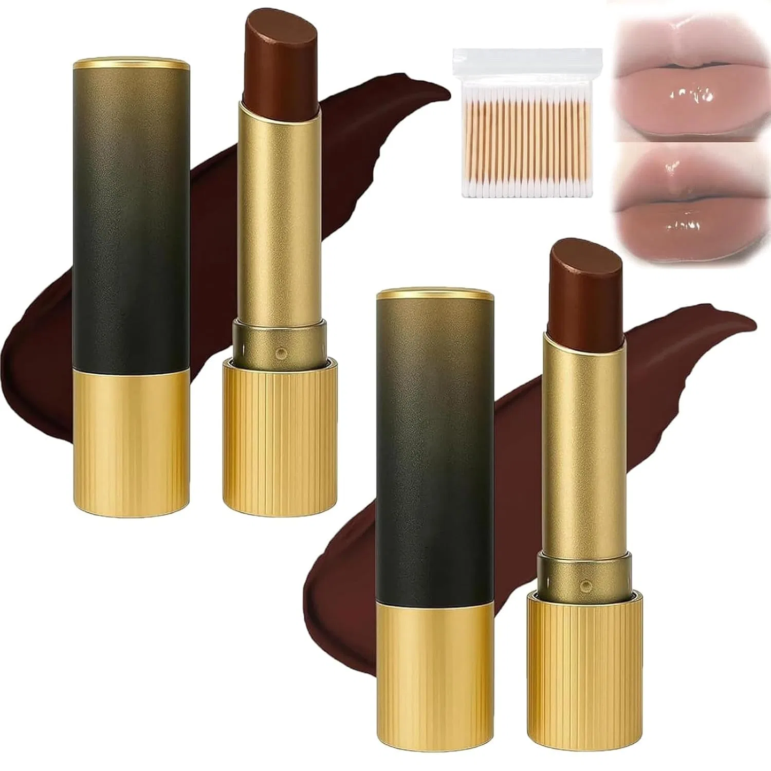Увлажняющий тонирующий бальзам для губ Finding Ferdinand Black Lip Balm, 2 шт. Erisamo, Mixed-2Pcs