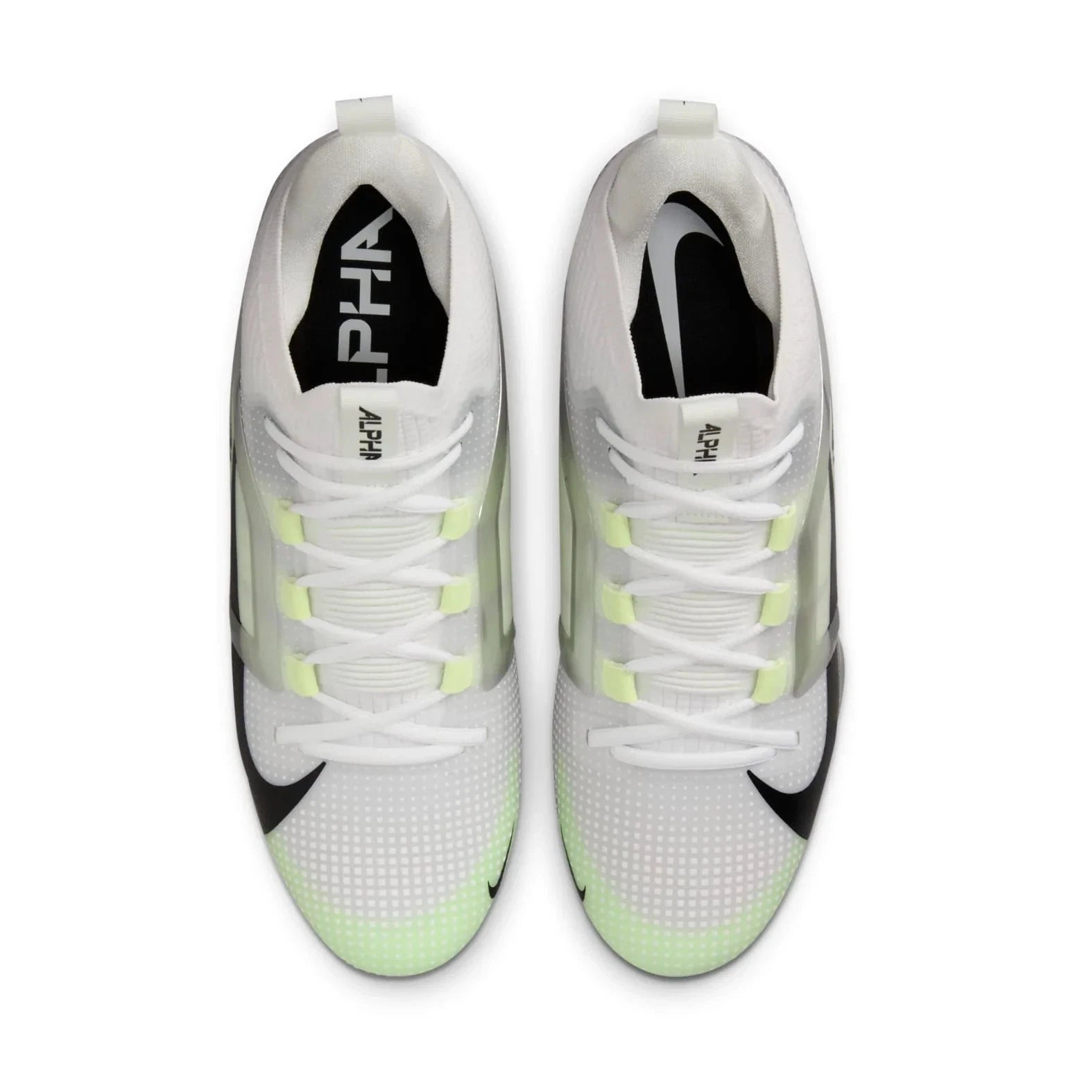 Мужские футбольные бутсы Nike Alpha Menace 4 Elite FD7036-100, белые с черными элементами, NIN940 — фото 4