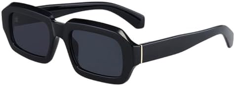 

Модные солнцезащитные очки в форме многоугольника и прямоугольника с защитой от УФ-излучения UV400 для женщин, в стиле ретро, ​​сине-зеленые, для мужчин MTZJH, Black Gray