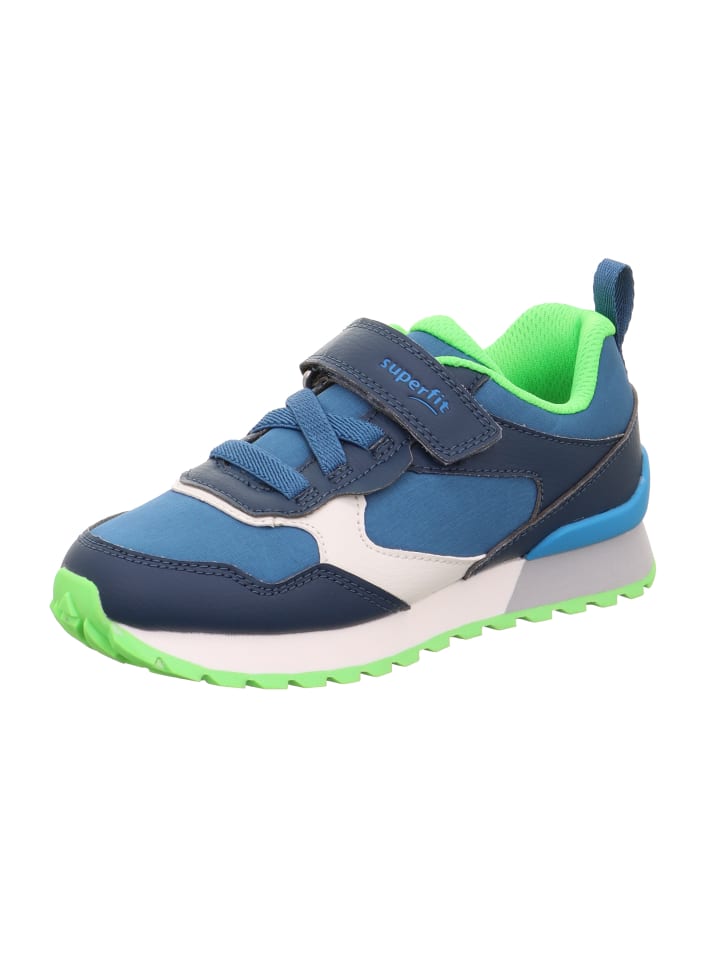 

Кроссовки на шнуровке superfit, цвет blau/hellgrün