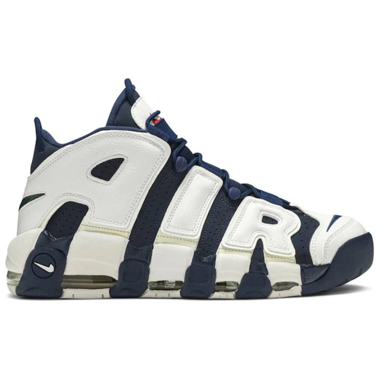 Air More Uptempo "Olympic" Nike, белый синий — фото 4