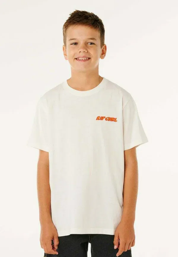 Футболка с коротким рукавом Eternal Shred Logo Print T-Shirt Rip Curl, цвет кость