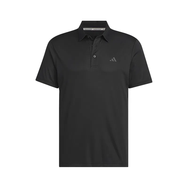 Мужское поло с коротким рукавом Black Adidas, Black with Gray Logo