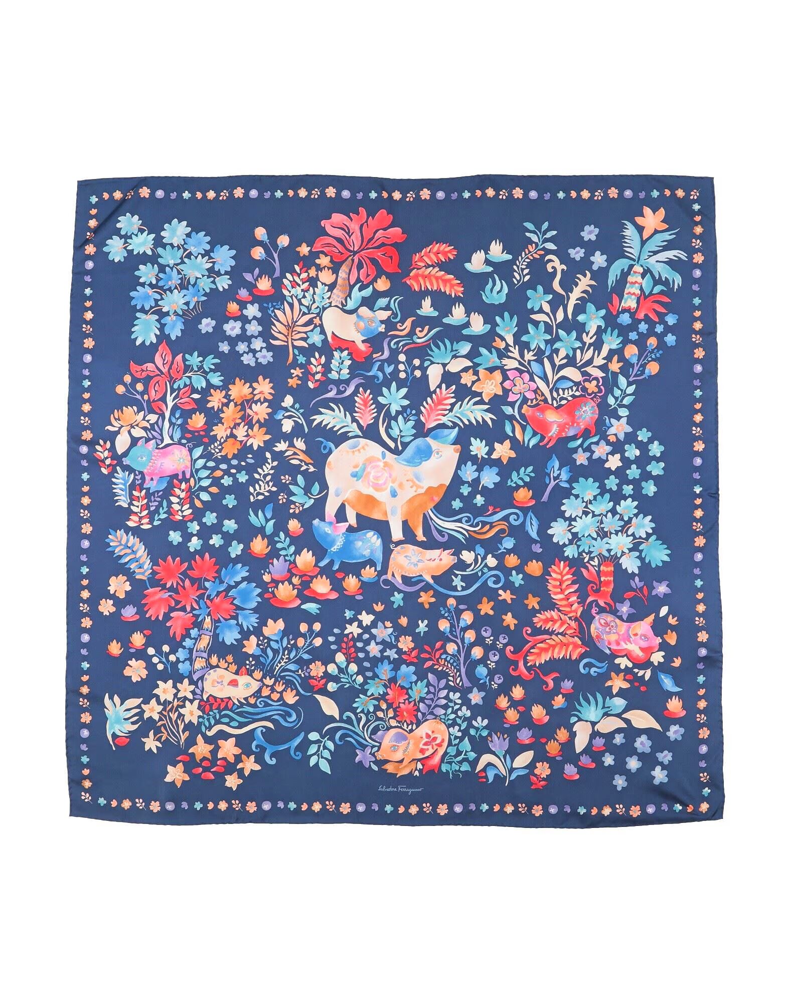 

Шарф Ferragamo, темно-синий