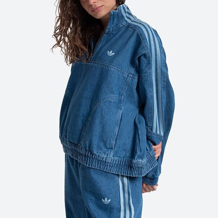 Женская джинсовая куртка Adidas Originals, цвет Blue — фото 3