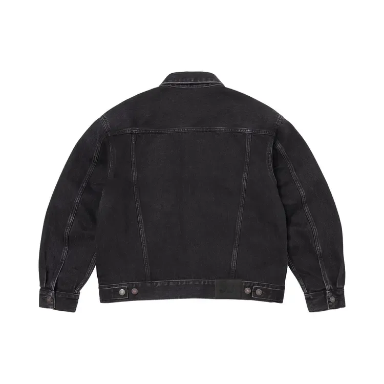 Джинсовая куртка Supreme Denim Trucker Jacket, цвет «черный» — фото 2