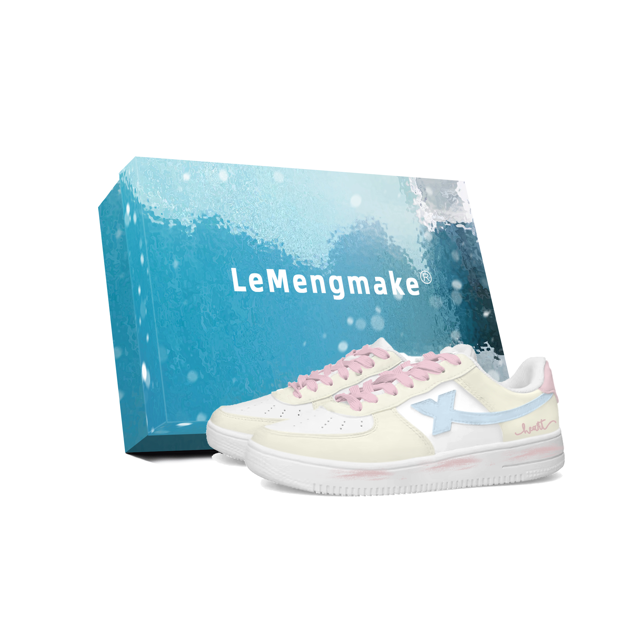 

Кроссовки Air Force One для скейтбординга, мужские, низкие XTEP, White Yellow Pink