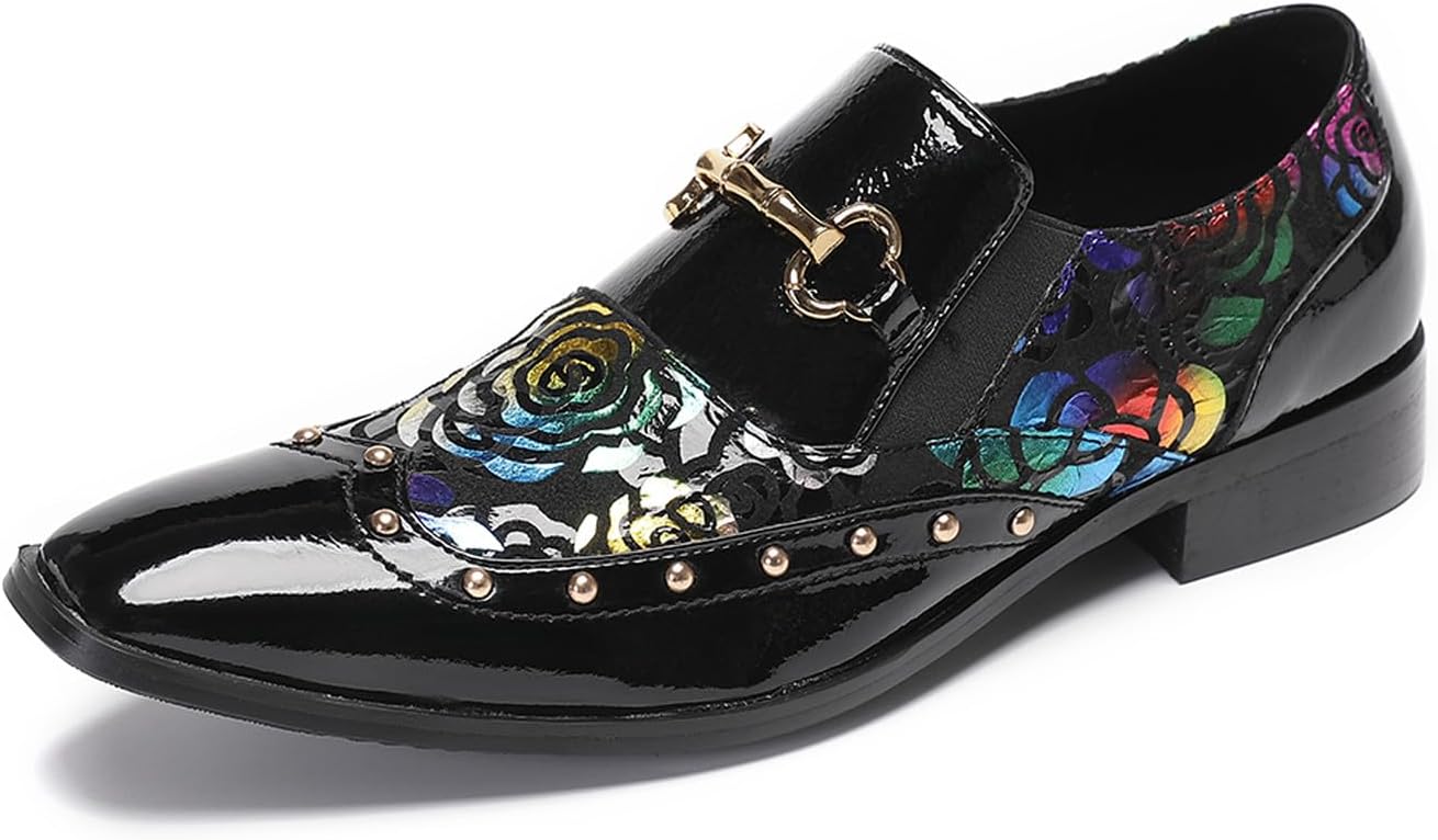 

Мужские слипоны Santimon черные повседневные пенни-лоферы - настоящая кожа, западные мокасины с золотой цепочкой и заостренным носком для смокинга, свадьбы и вечеринки