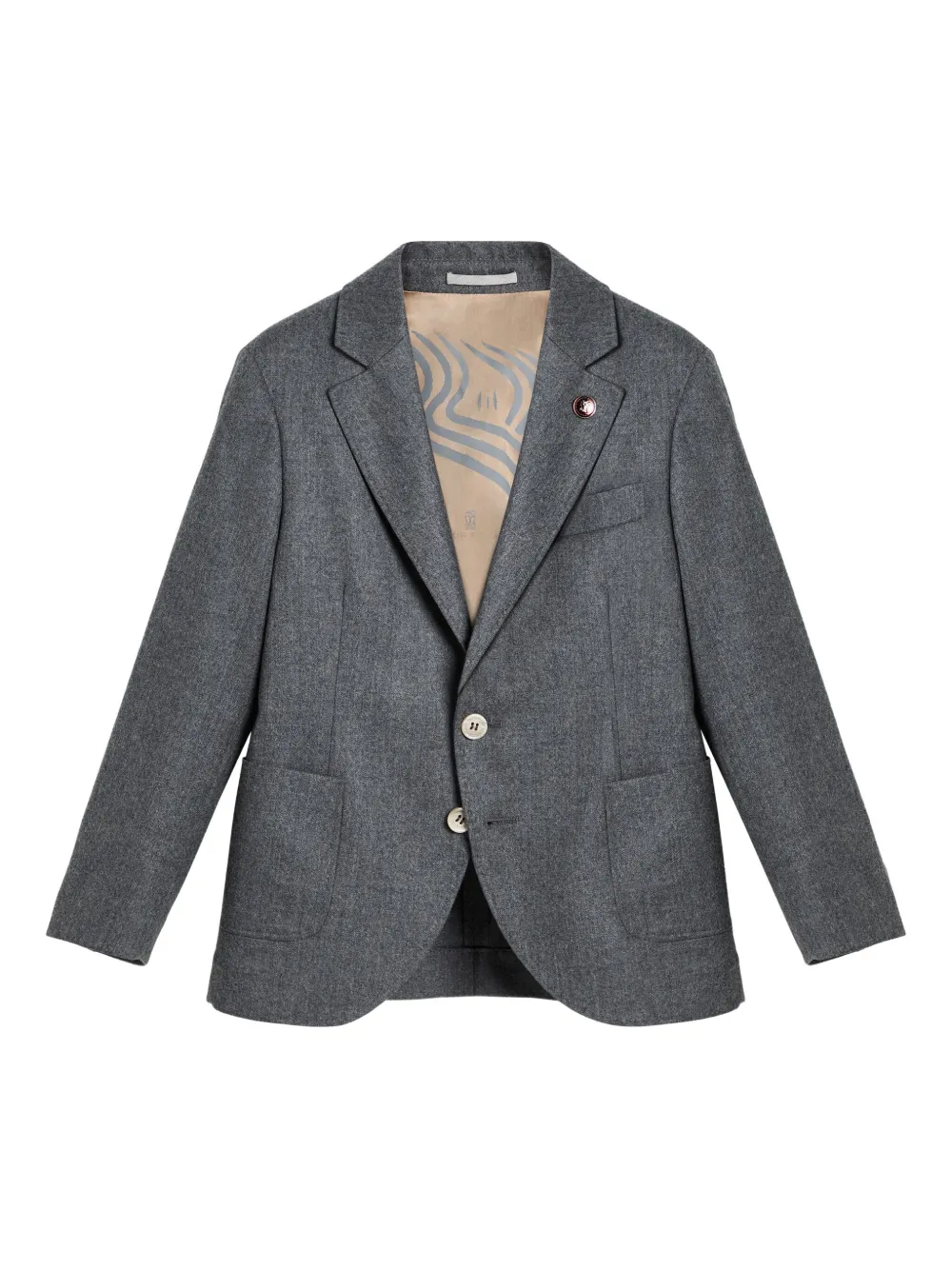 

Пиджак с накладными карманами Brunello Cucinelli Kids, серый