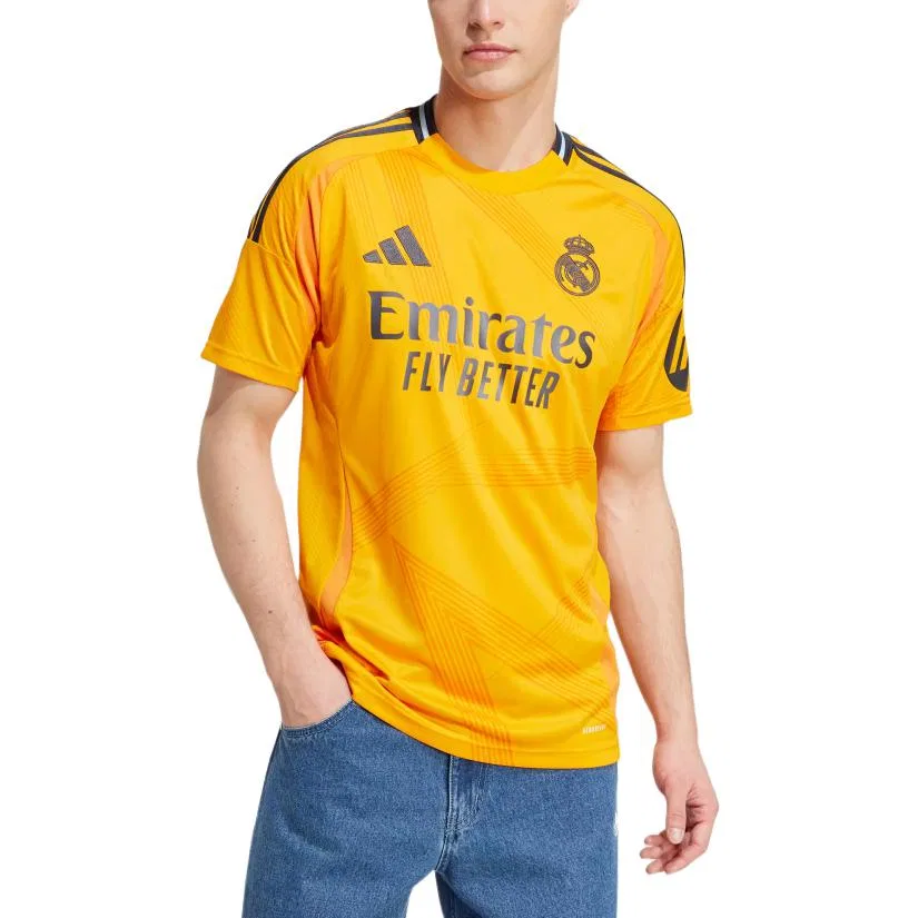 Футболка Adidas Real Madrid 24/25 выездная аутентичная оранжевая — фото 3
