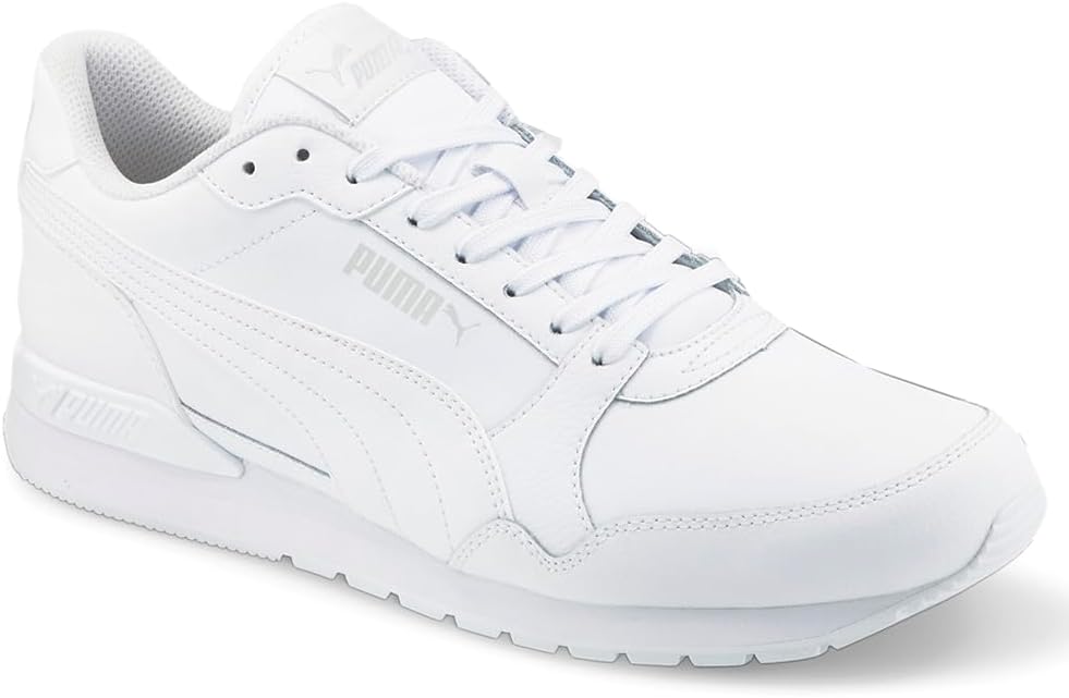 Мужские кроссовки PUMA St Runner V3 с шнуровкой, повседневные - белые — фото 2