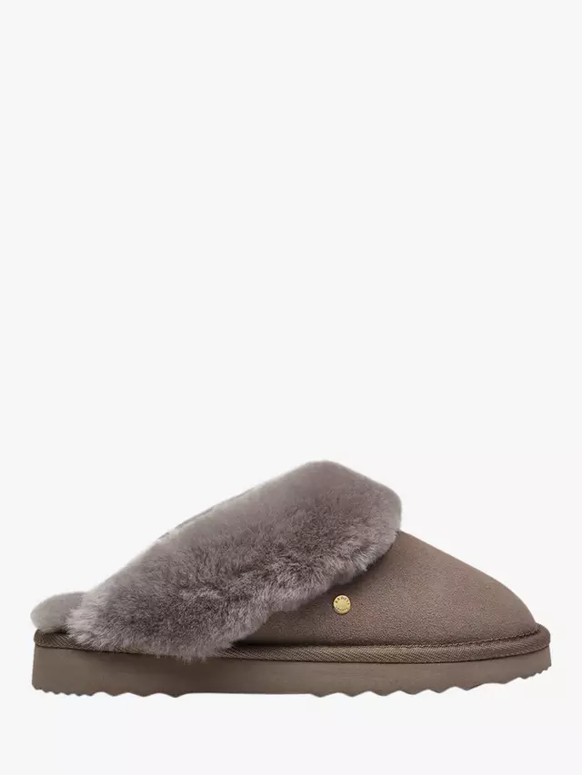 

Тапочки Radley Maple Lane Suede Shearling Cuff, цвет taupe