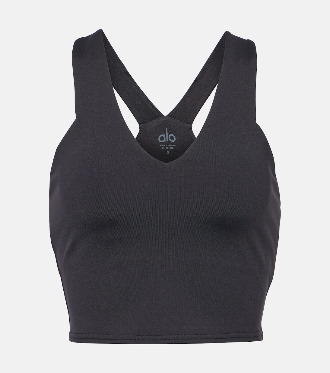 

Спортивный бюстгальтер airbrush real Alo Yoga, черный