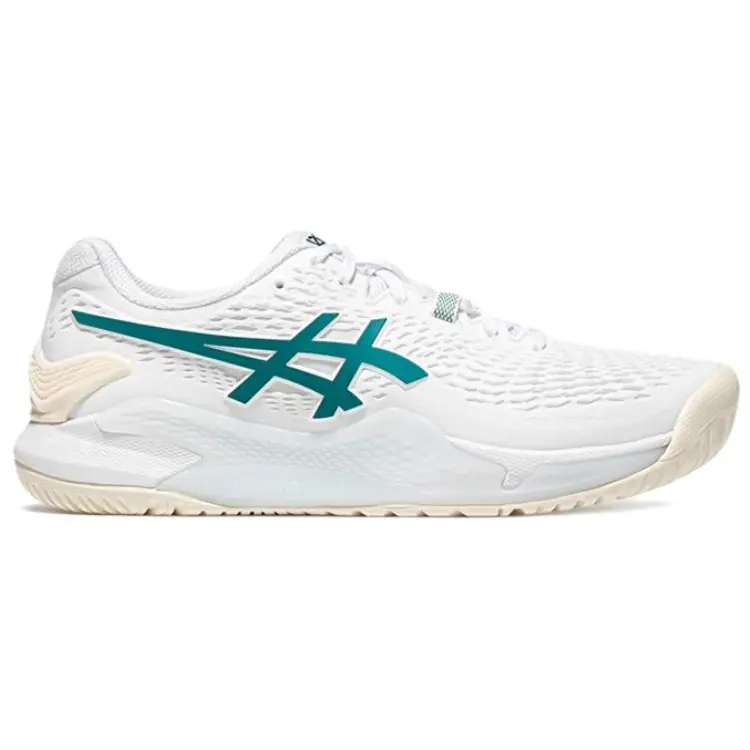 Кроссовки Asics Gel-Resolution 9 Tennis Shoes Men Low-top White/green, зеленый — фото 2