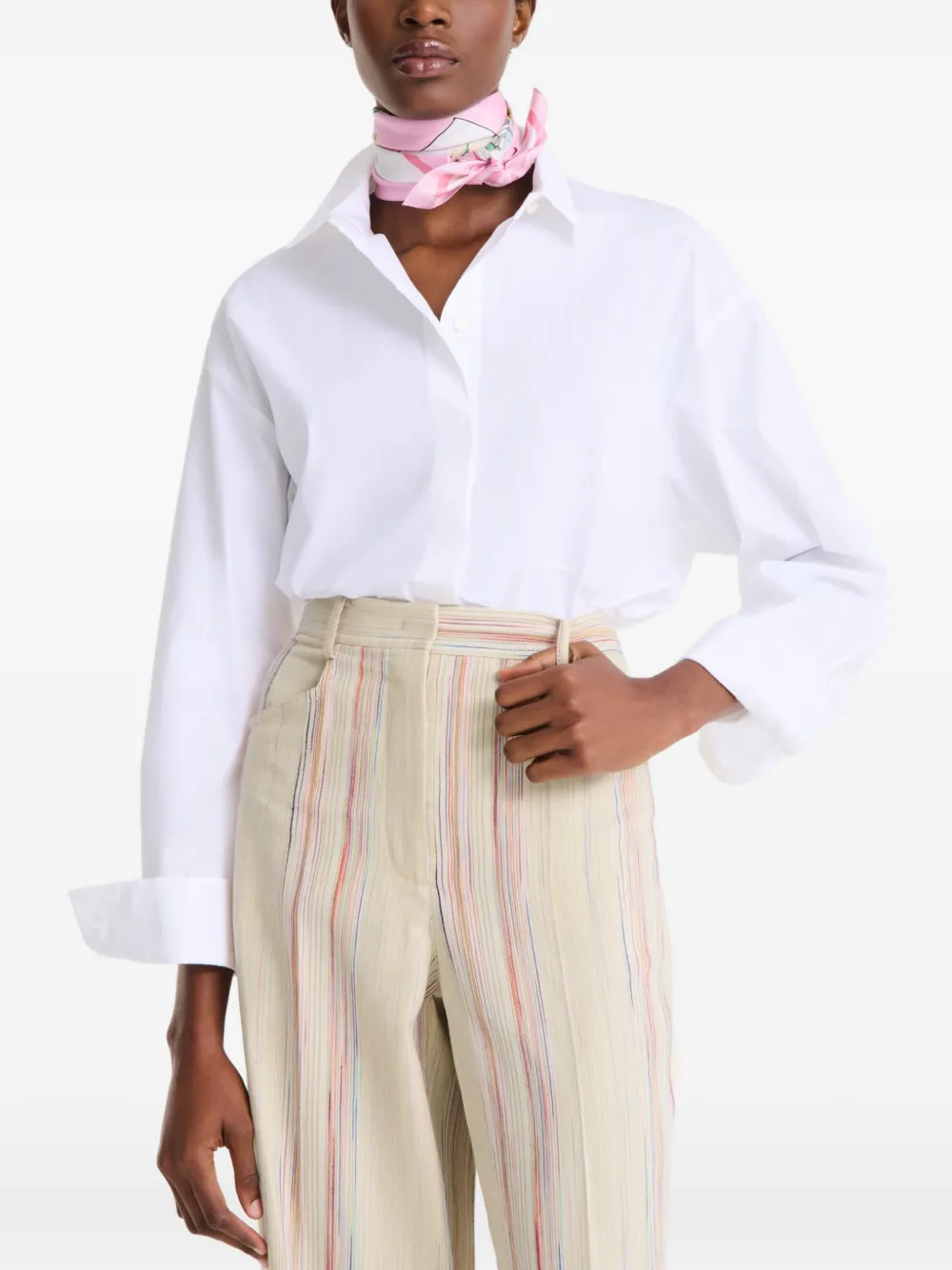 

Шелковый платок Vivement l'Ete Longchamp, розовый