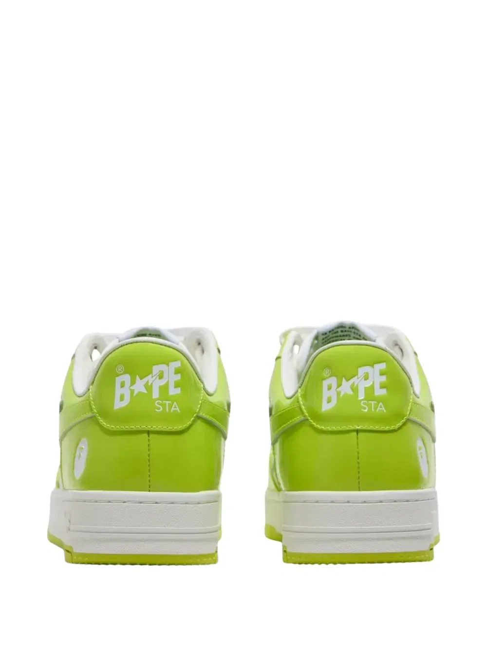 Кожаные кроссовки Bape Sta A Bathing Ape, зеленый — фото 3