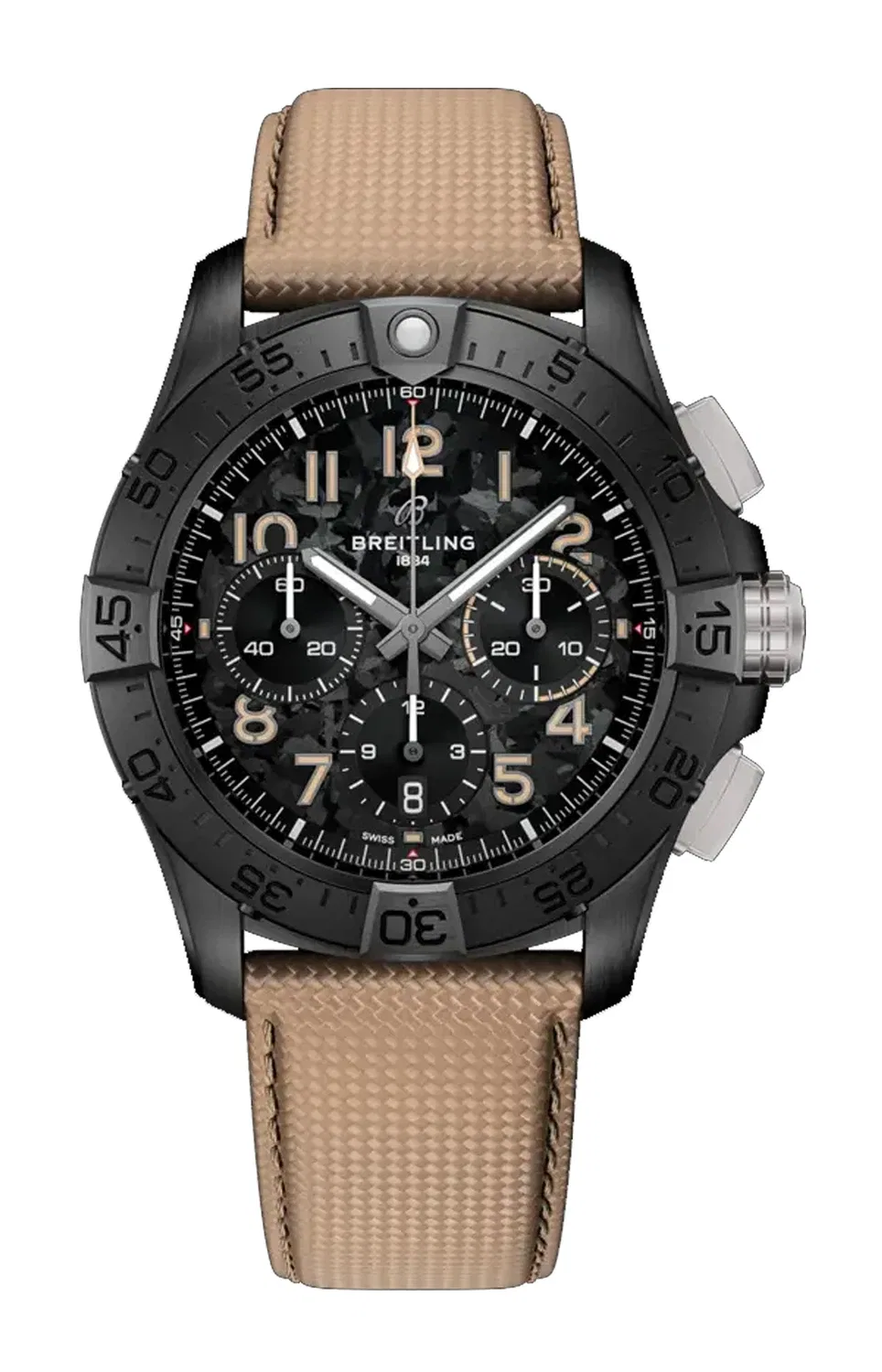 АВЕНДЖЕР B01 ХРОНОГРАФ 42 НОЧНАЯ МИССИЯ - SB0146101B1X1 BREITLING, золотой