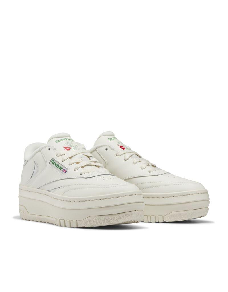 

Меловые кроссовки Reebok Club C Extra с зеленой отделкой, Зеленый, Меловые кроссовки Reebok Club C Extra с зеленой отделкой