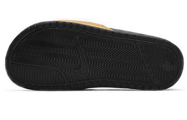 Тапочки jdi benassi slides 'black metallic gold' Nike, черный — фото 4
