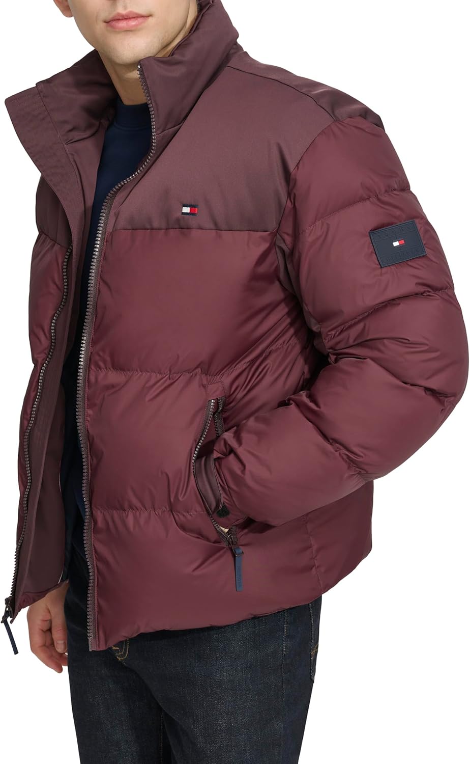 Мужская стеганая куртка Tommy Hilfiger из микс-медиа, Port — фото 3