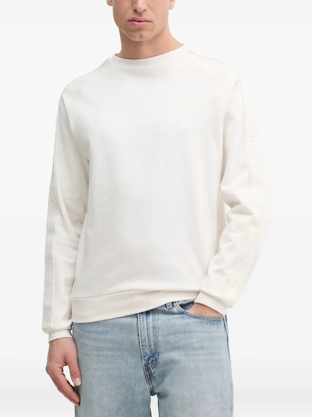 

Свитшот с логотипом и рукавами реглан Hugo, белый