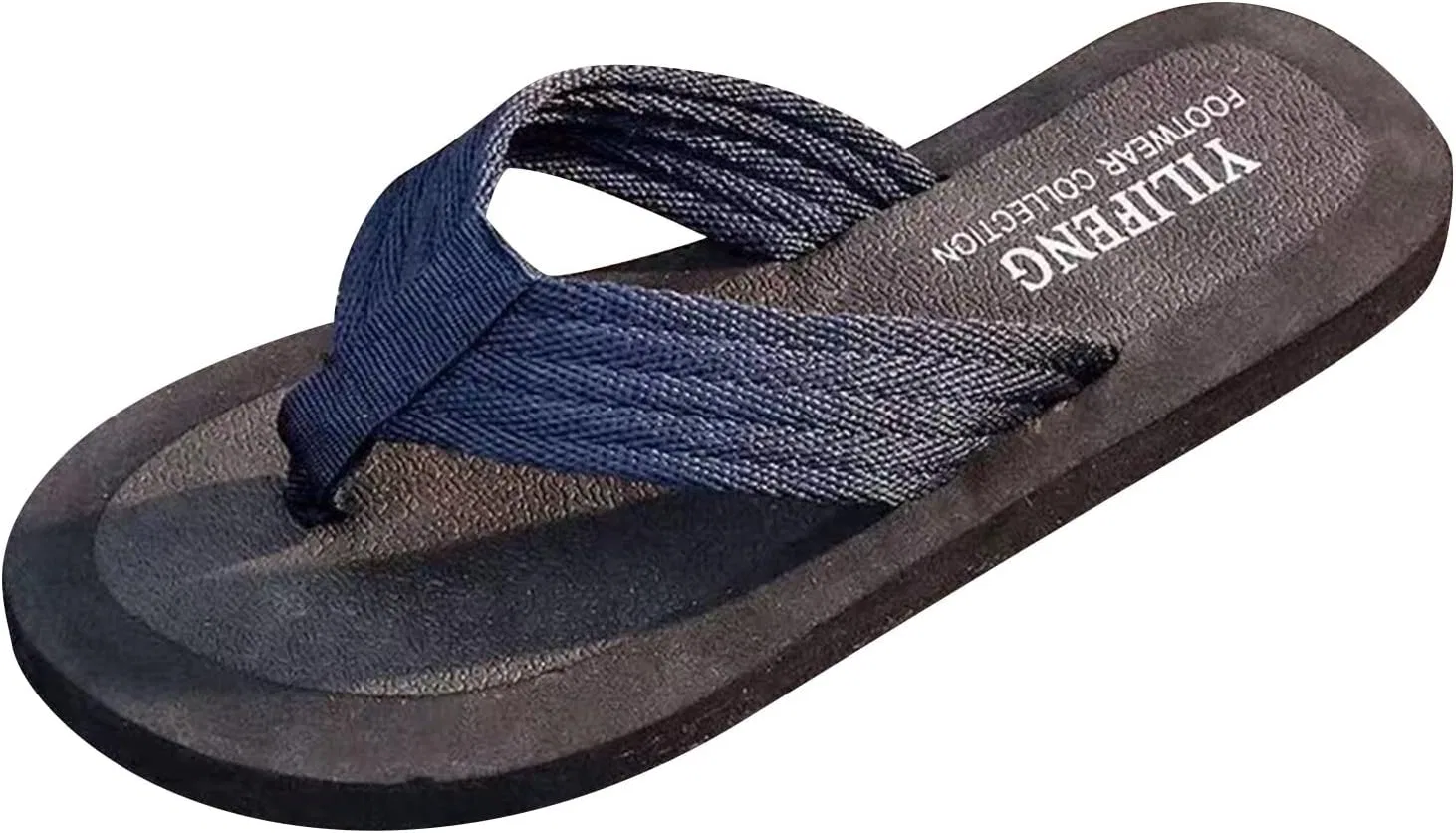 Pantoletten Herren Sommer, Hausschuhe Für Männer Sommer Herrenschuhe Strand Вьетнамки с плоским носком Сэндвич-шлепанцы Strand для мужчин Generic, Blau