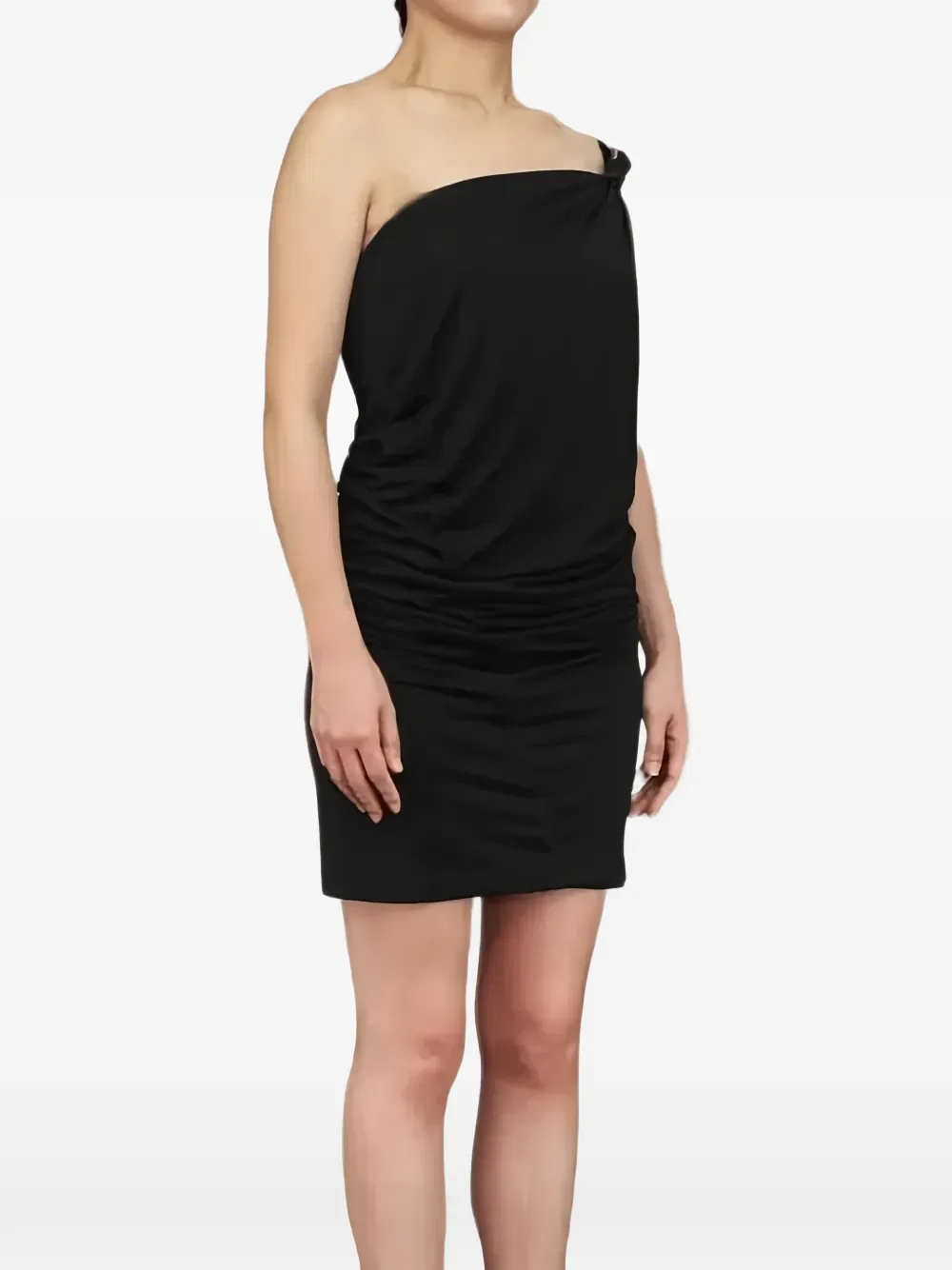 Мини-платье на одно плечо Dsquared2, черный