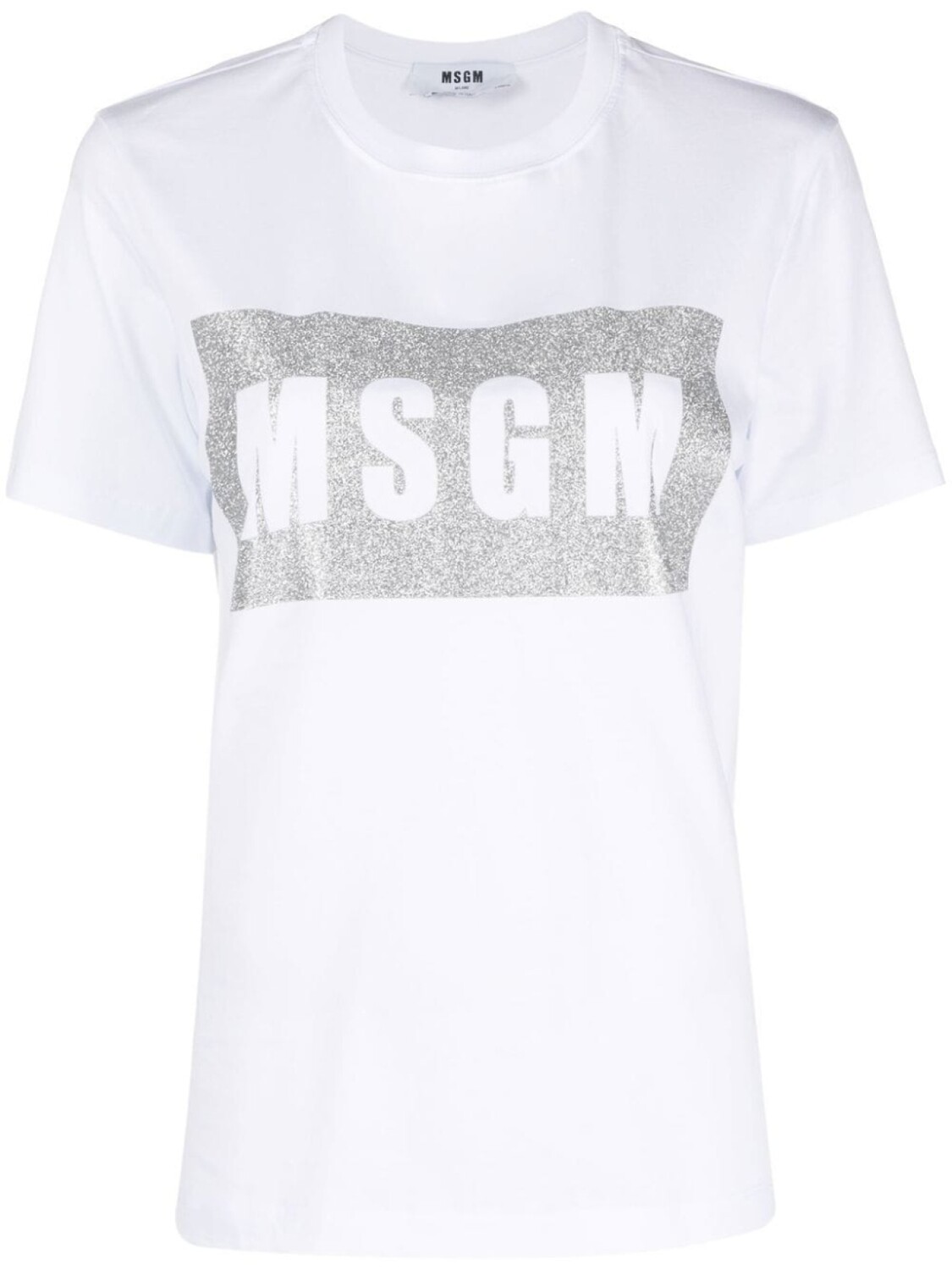 

Футболка с логотипом и блестками MSGM, белый