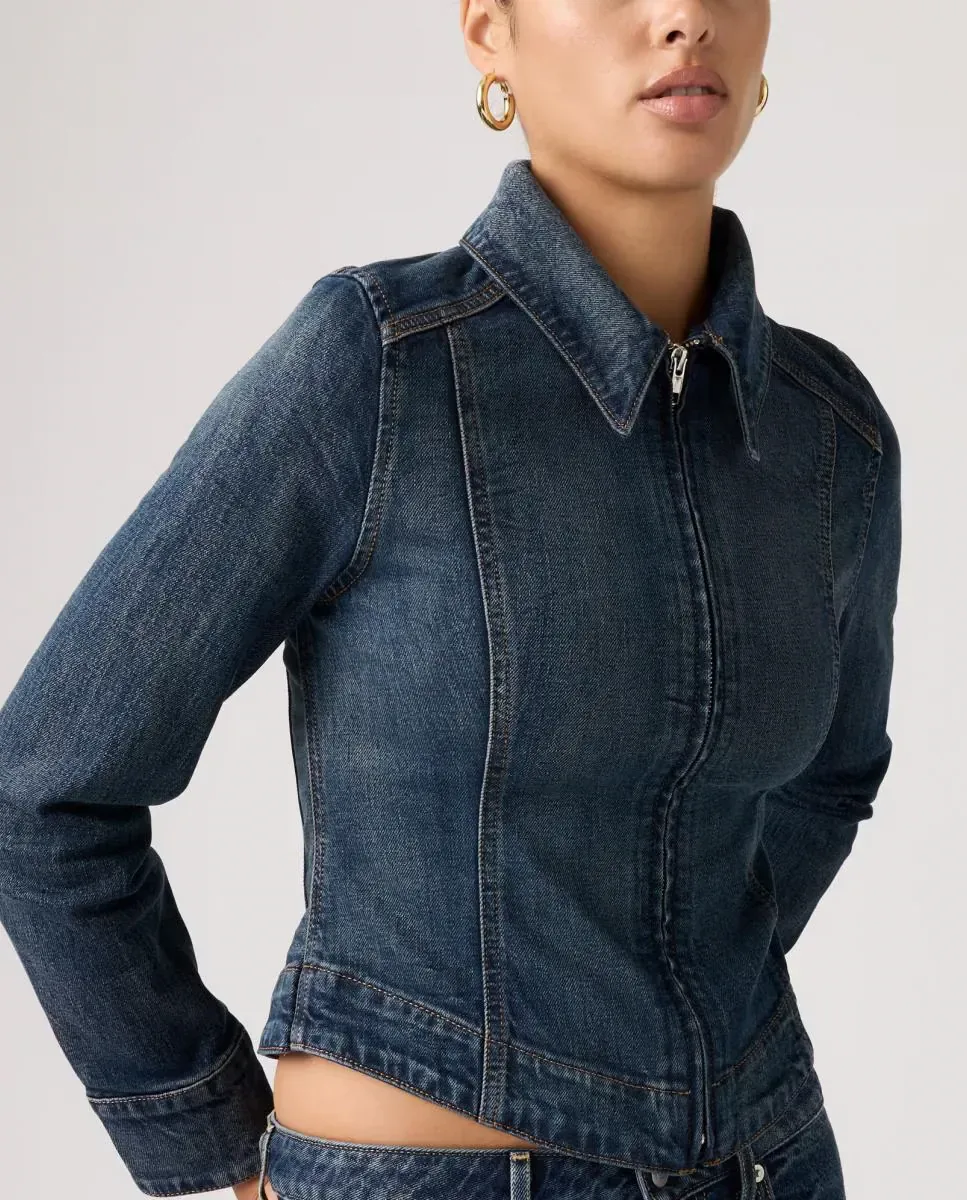 Женская джинсовая куртка приталенного кроя Levi's, индиго синий — фото 3