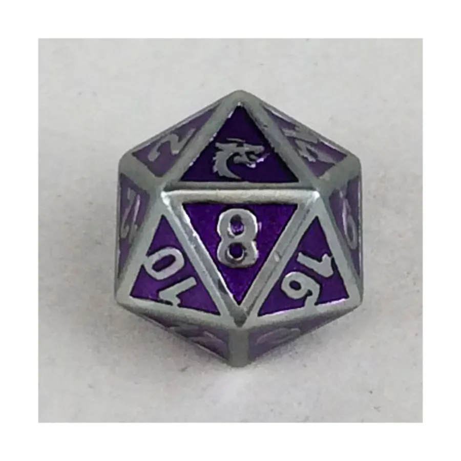 

d20 Фиолетовый металлик, Metal Dice - Elven Forged