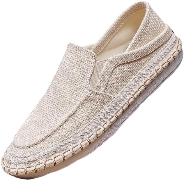 

Мужские слипоны, повседневные дышащие лодочные кроссовки с поддержкой свода стопы, легкие сетчатые мокасины для пляжа, вождения и ходьбы Hhhchpm, бежевый