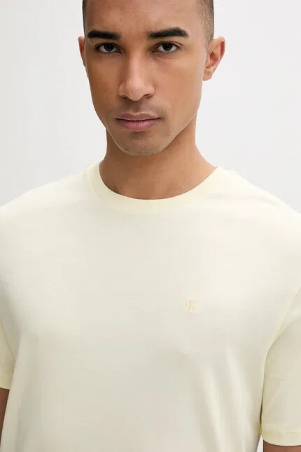 Футболка хлопковая Calvin Klein, желтый — фото 4