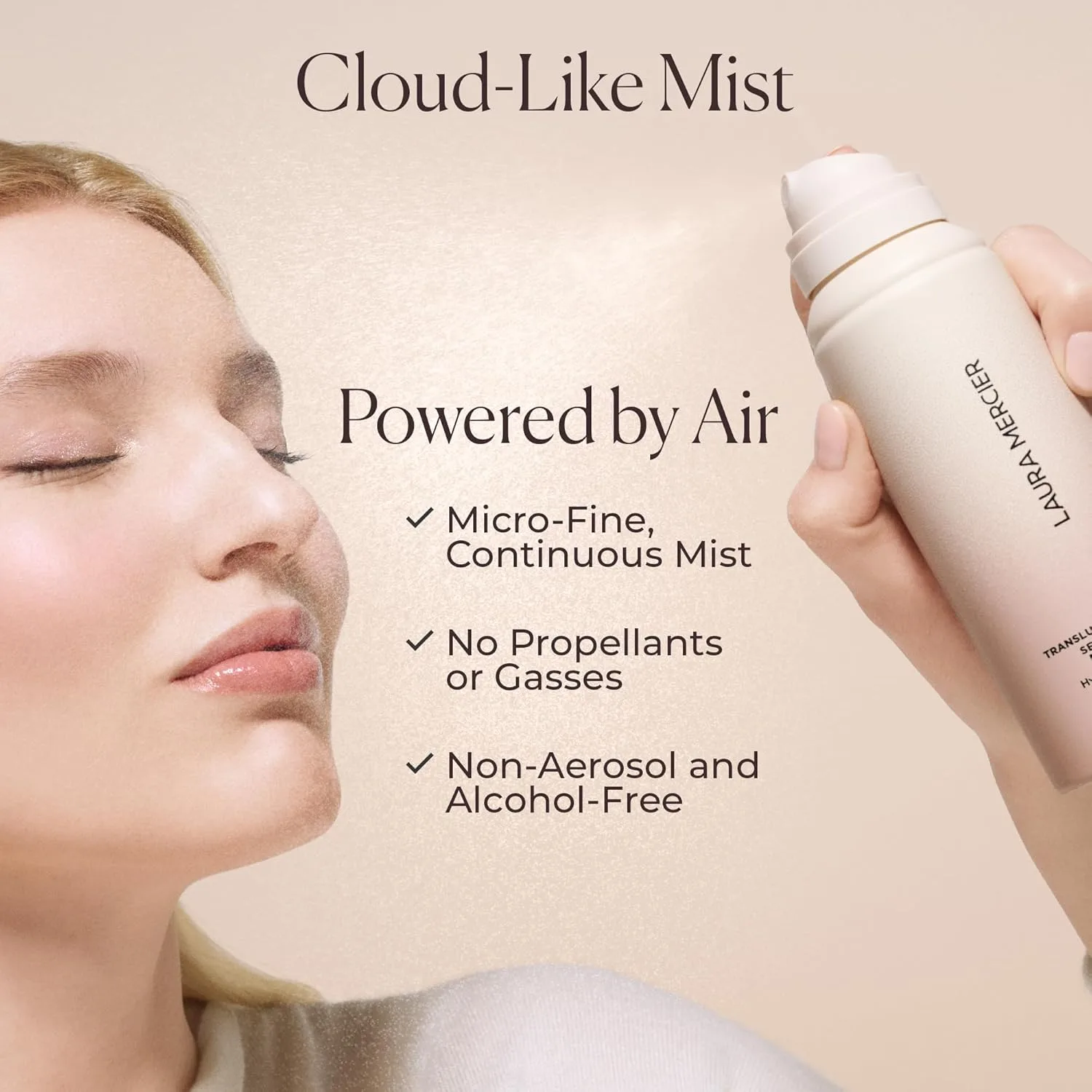 Laura Mercier Translucent Loose Setting Powder в оттенке Translucent Honey и Hydrating Setting Spray Ultra-Blur, 24-часовой контроль сияния, с гиалуроновой кислотой, набор — фото 4