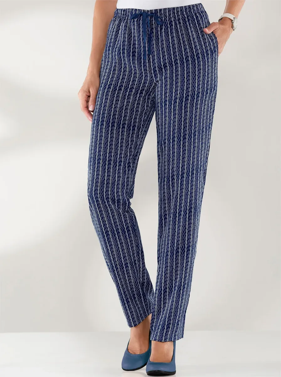 

Брюки без застежки Classic Basics, синий