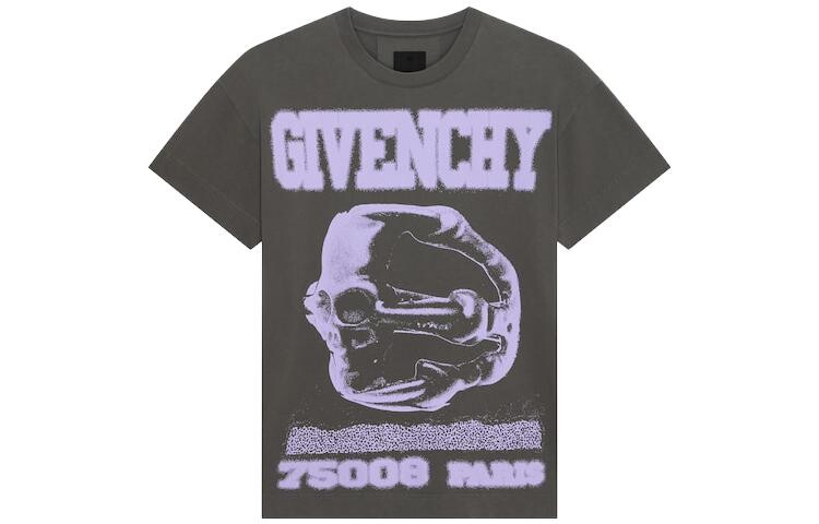 

Футболка из хлопка с графическим принтом Givenchy, серый