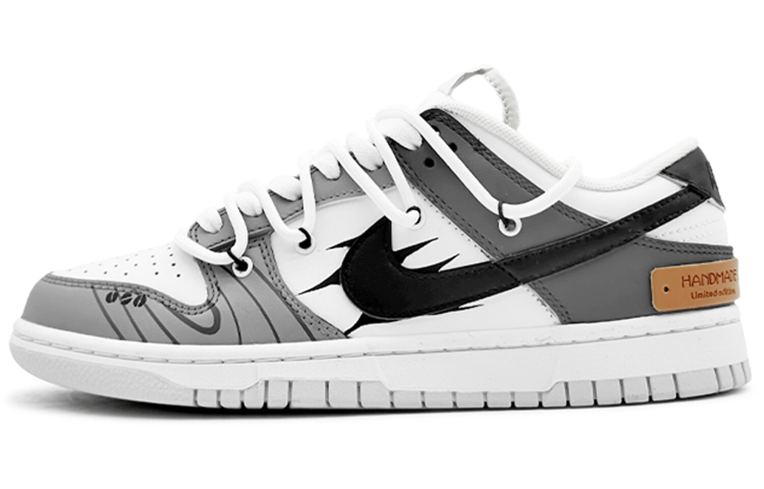 

Кроссовки Nike Dunk Skateboarding Shoes Women's Low-top Black/white/gray, светло-серый