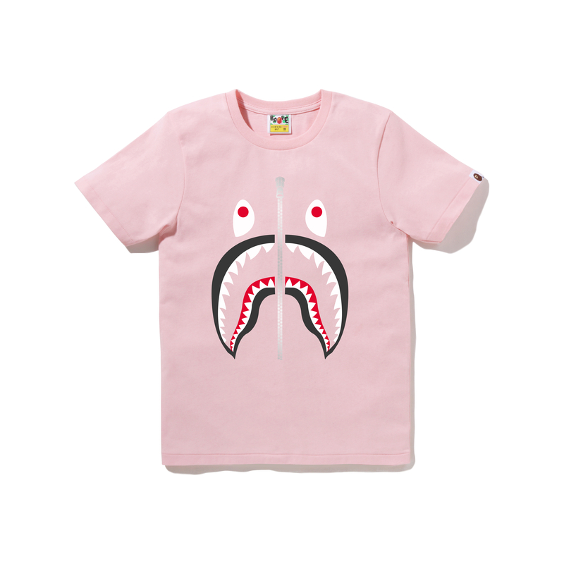 

Женская футболка Milo Shark розовая A BATHING APE, черная BKX