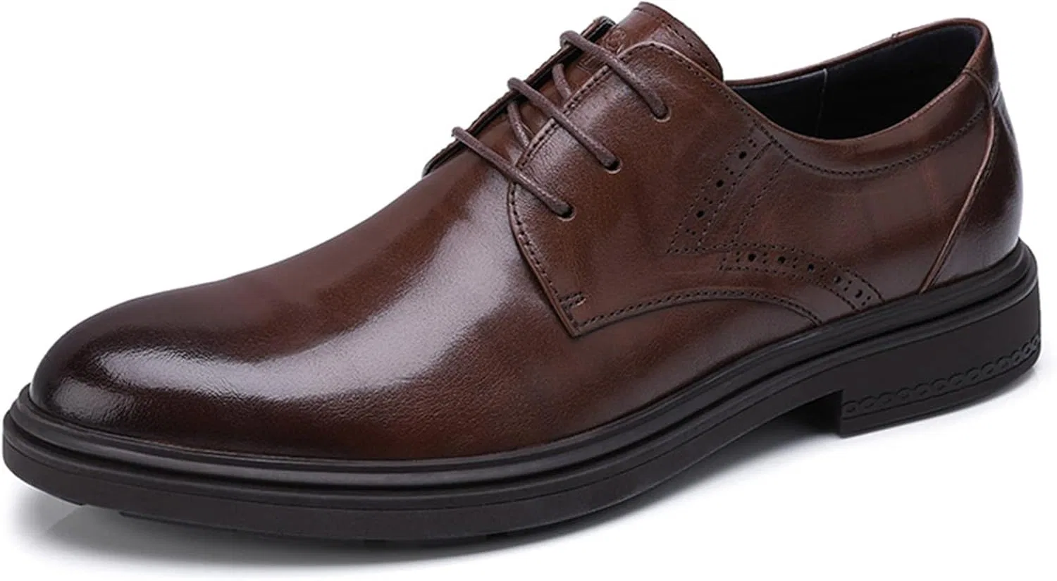 Туфли Mens Shoes Men Shoes Genuine Leather Office Wedding Business Dress Soft Handclaw Cowhide Shoes for Men Generic, Brown