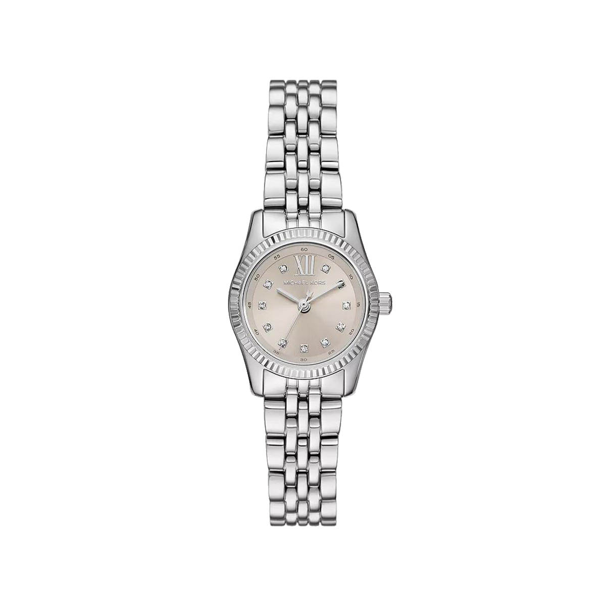 

MICHAEL KORS Часы Petite Lexington Pavé Silver Tone Watch, Gray