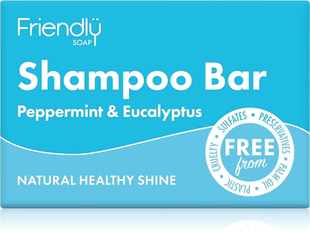 

Натуральный шампунь-мыло для волос с перечной мятой и эвкалиптом Friendly Soap, 95 гр