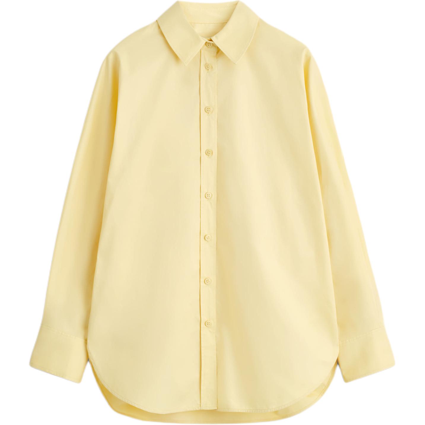 

COS Женская рубашки с желтым лацканом Moderate