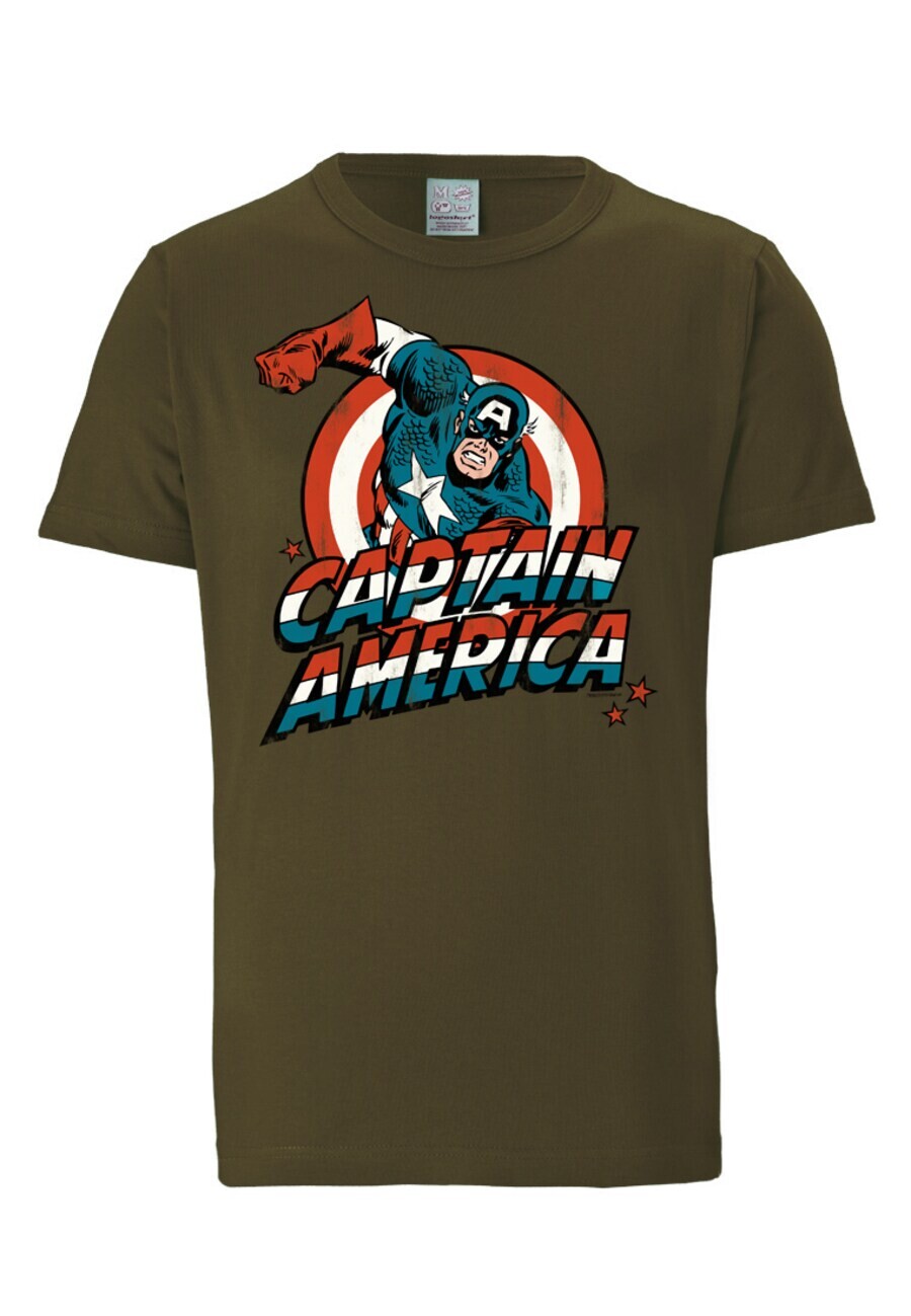 

Классическая футболка LOGOSHIRT Shirt Captain America, оливковый