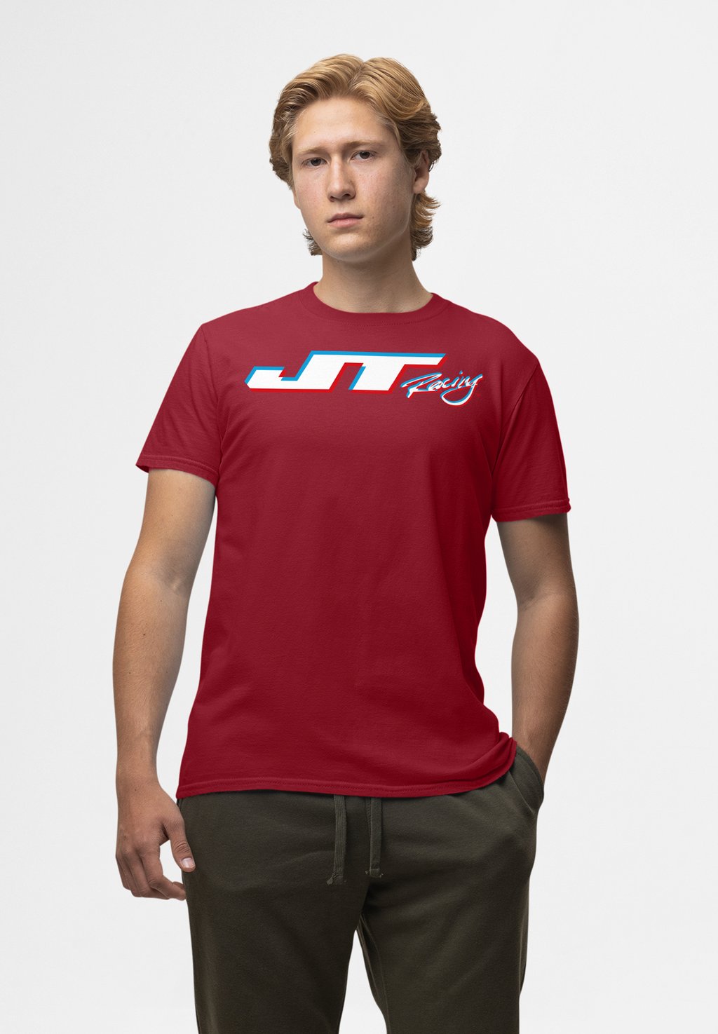

Футболка с принтом JT RACING 3D LOGO Henry Tiger, бургундия