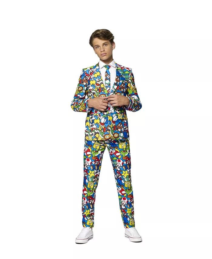 

Big Boys Super Mario Лицензированный костюм OppoSuits, мультиколор